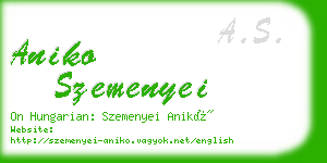 aniko szemenyei business card